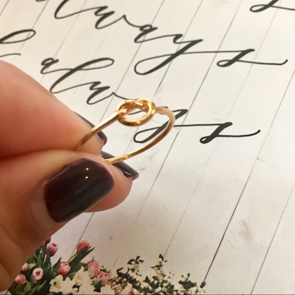 Thin Gold Love Knott Ring - Picture 2 of 5